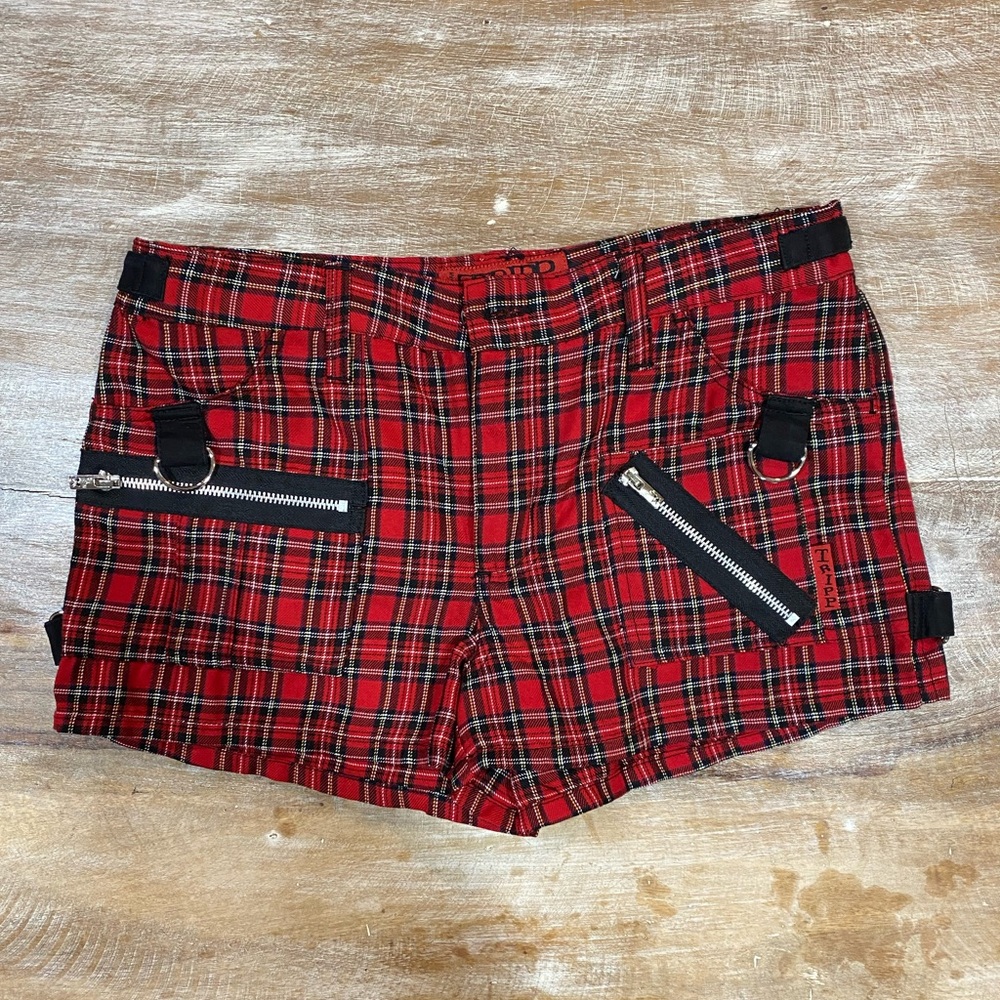 Tripp nyc Red Plaid Shorts